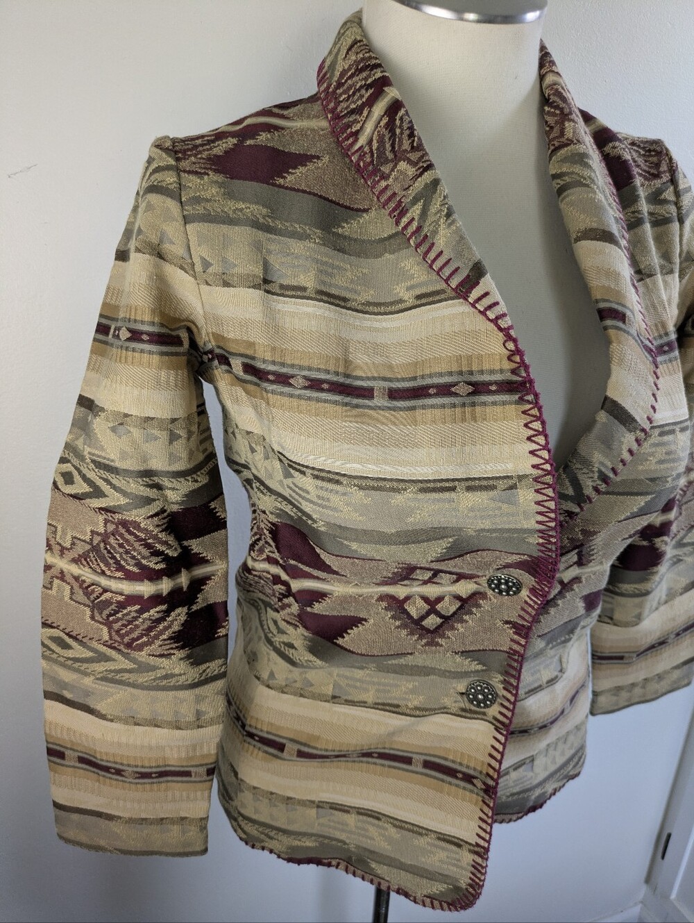 Women's Vintage Western Blazer Jacket Medium - Picture 2 of 6